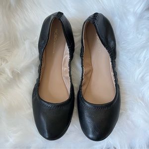 BCBG Black leather ballerina Flats
